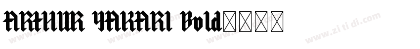 ARTHUR YAKARI Bold字体转换